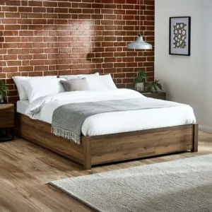 Westbrook Rustic Wooden Platform Ottoman Bed