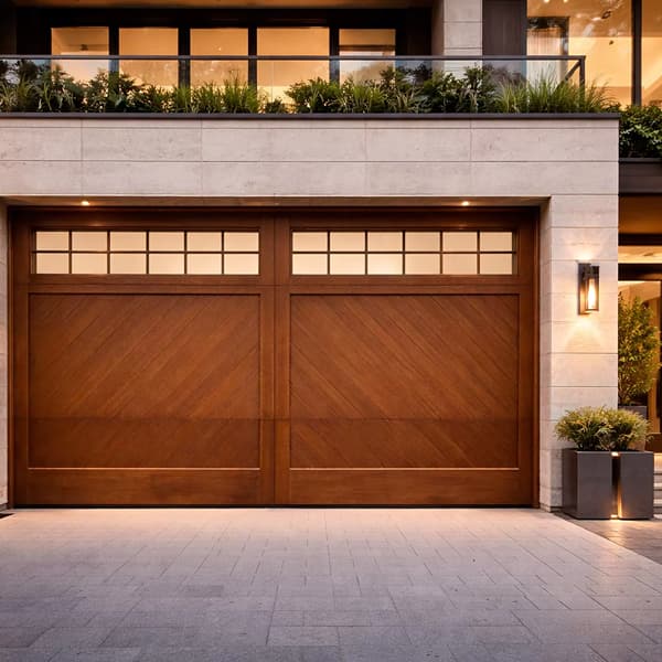 Door Installation Services 21 Wooden double garage door installation