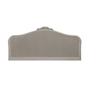 French Style Grey Rattan Bed Headboard