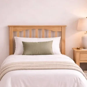 Sandy Beech Wooden Divan Bed Headboard