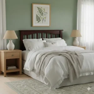 Sandy Walnut Wooden Divan Bed Headboard